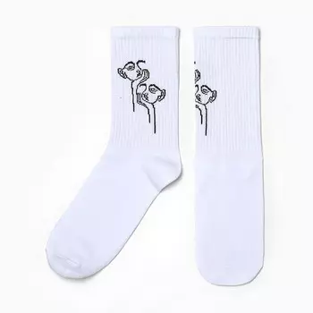 Носки женские «Девушки», белые, размер 23-25