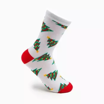 Носки женские «Ёлочка», цвет белый, размер 23-25