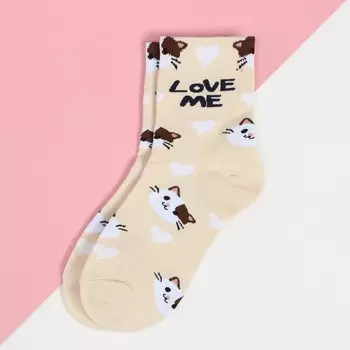 Носки женские KAFTAN Love me, размер 36-39 (23-25 см) цвет МИКС