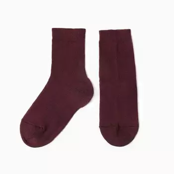 Носки женские махра внутри, цвет бордовый, размер 23