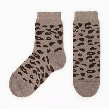 Носки женские махровые, цвет бежевый, размер 23