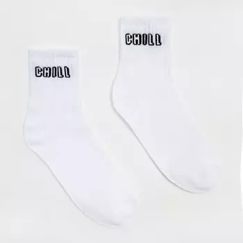 Носки женские MINAKU «CHILL», цвет белый, размер 36-37 (23 см)