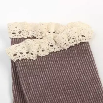 Носки женские MINAKU с рюшей цвет кофейный, р-р 36-39 (25-27 см)