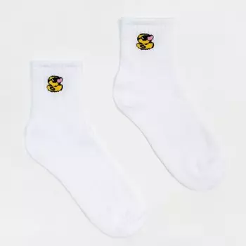 Носки женские MINAKU «Утёнок», цвет белый, размер 38-39 (25 см)