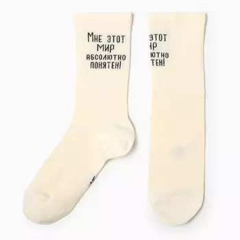 Носки женские Мир, цвет кремовый, размер 23-25