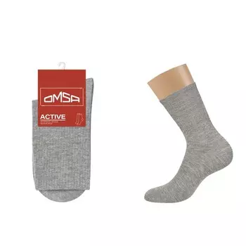 Носки женские OMSA ACTIVE с высокой резинкой, размер 35-38, цвет grigio melange