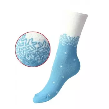 Носки женские, размер 23-25, цвет голубой