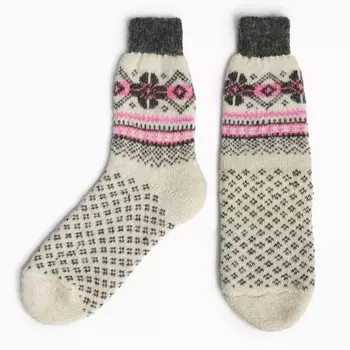 Носки женские шерстяные «Невада-орнамент», размер 25