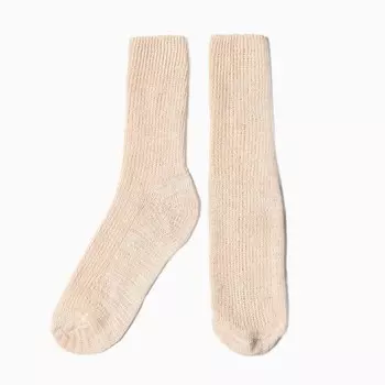 Носки женские шерстяные, цвет бежевый, размер 23