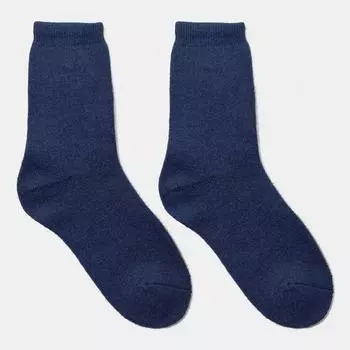 Носки женские шерстяные махровые, цвет чёрный, р-р 23-25 (р-р обуви 36-40)