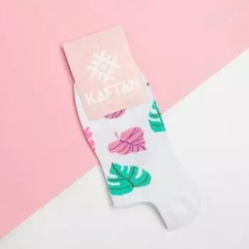 Носки женские укороченные KAFTAN «Листья» р. 36-39 (23-25 см)