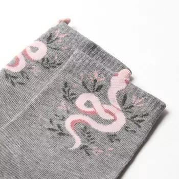 Носки женские Змейка, цвет серый, размер 36-38