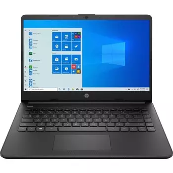 Ноутбук HP 14s-dq3001ur, 14", Celeron N450, 4Гб, SSD 256 Гб, Win10, Wi-Fi, BT, чёрный