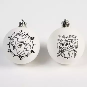Ёлочные шары под раскраску «Холодное сердце», 2 шт., d=5.5 см, набор для творчества
