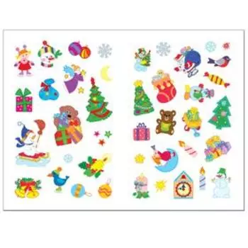 Новогодние книжки с вырубкой. Дед Мороз. (новогодние стихи, подарочные наклейки, тиснение фольгой)