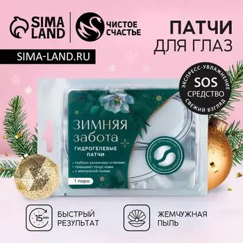 Патчи для глаз «Зимняя забота», 1 пара, Чистое счастье