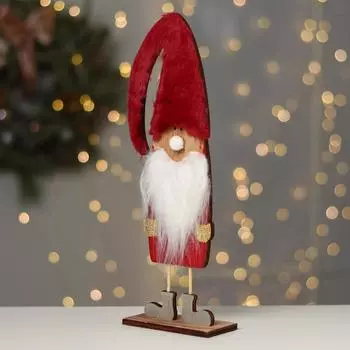 Новогодний декор «Большой гном» 10530 см, красный