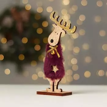 Новогодний декор «Олень мини» 8,5×4×18,5 см, фиолетовый