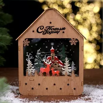 Новогодний декор с подсветкой «Олени» 16 5,5 20 см