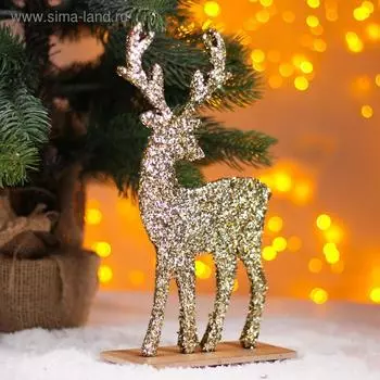 Декор новогодний «Яркий олень» золотой, 61424 см