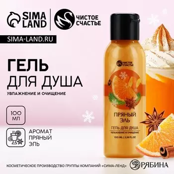 Гель для душа, 100 мл, аромат пряный эль, Чистое счастье
