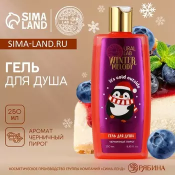 Гель для душа, 250 мл, аромат черничного пирога, URAL LAB