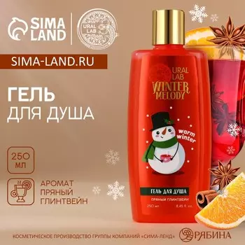 Гель для душа, 250 мл, аромат пряного глинтвейна, URAL LAB