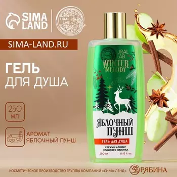 Гель для душа, 250 мл, аромат яблочный пунш, URAL LAB