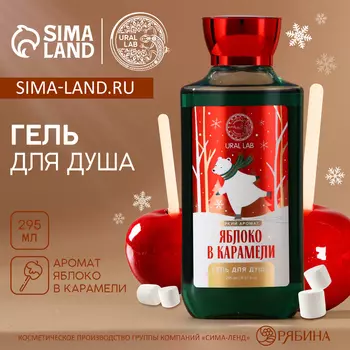 Гель для душа, 295 мл, аромат яблока в карамели, Новый Год