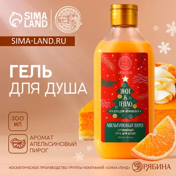 Гель для душа URAL LAB, 300 мл, аромат апельсинового пирога, Новый Год
