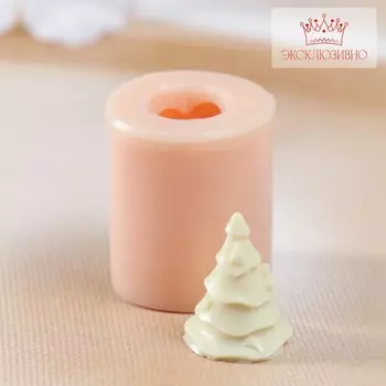 Новогодний молд силикон "Ёлочка" (издел.1,9х1,9х2,6 см)