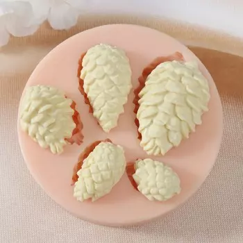 Новогодний молд силикон "Шишки" 4,8х3,1х1 4,2х2,4х1 3,5х2,6х1 3х1,8х1 2,2х1,5х1 см