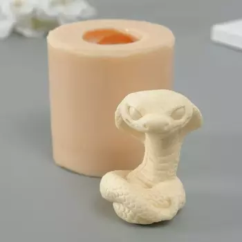 Новогодний молд силикон "Змея. Кобра" 6х4,5х4,5 см