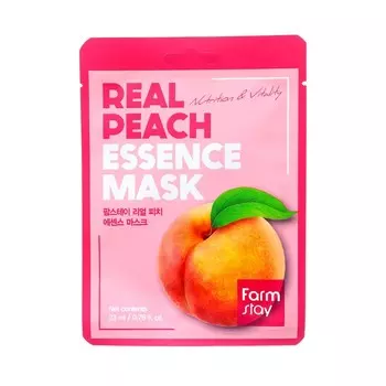 Новогодний набор из 10 масок для лица Farmstay с экстрактом персика