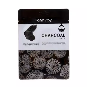 Новогодний набор из 10 масок для лица Farmstay с древесным углем