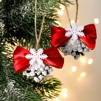 Елочные игрушки «Шишки банты снежинка»