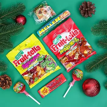 Новый год. Новогодний подарок с кондитерскими изделиями Chupa Chups, Fruittella и Meller, 274 г