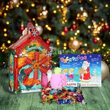 Новогодний подарок, сладкий, детский "В гостях у сказки", конфеты, 400 г