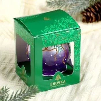 Новогодний шар "Еловый" 7,5 см, микс