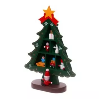 Сувенир «Ёлка с ячейками под подарки», 14,5 19,5 см, зелёная