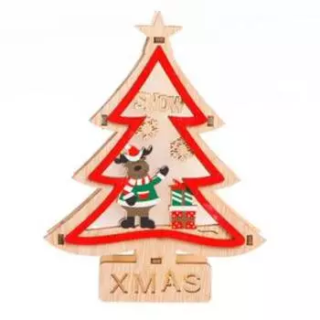 Новогодний световой декор настольный «Ёлка и олень» 15112 см