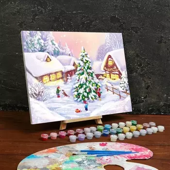 Картина по номерам на холсте с подрамником «Новый год», 30 40 см