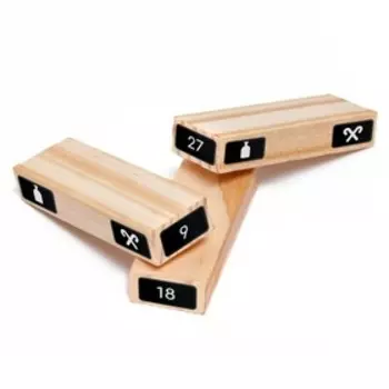 Новогодняя падающая башня «Новый год: Искать, не ронять», 54 бруска, наклейки, 50 карт, 18+