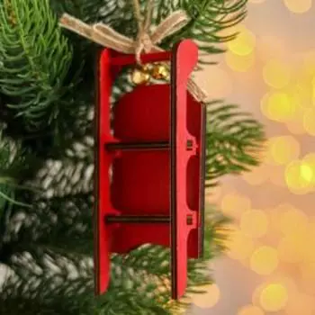 Елочная игрушка «Санки с узорами», 2.35.513 см