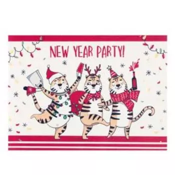 Новогодняя салфетка на стол Party ПВХ, 40х29 см