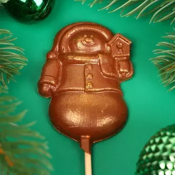 Фигура из молочного шоколада «Снежная баба», на палочке, 20 г ± 5 %