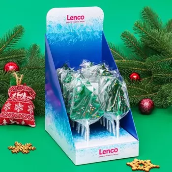 Карамель леденцовая новогодняя «Елочка в обсыпке», яблоко, 35 г