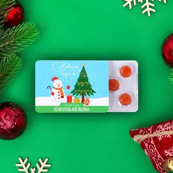 Новогодние леденцы "Время чудес" со вкусом апельсина, 16 г