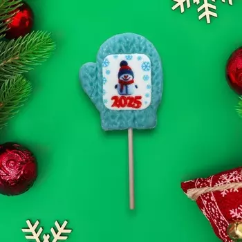 Леденец новогодний с печатью «Снеговик 2025», 30 г