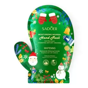 Маска для рук SADOER увлажняющая, новогодняя, 35 г